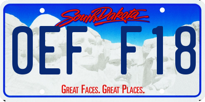 SD license plate 0EFF18
