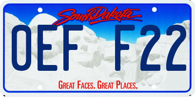 SD license plate 0EFF22