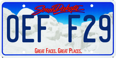 SD license plate 0EFF29