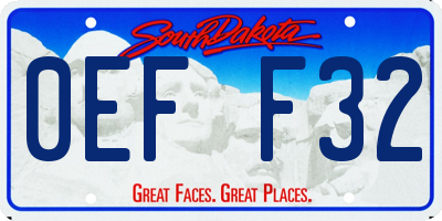 SD license plate 0EFF32