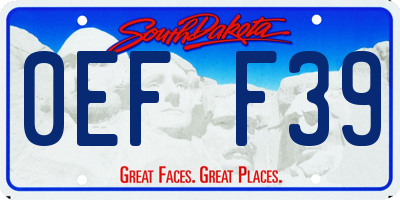 SD license plate 0EFF39