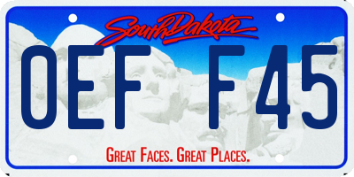 SD license plate 0EFF45