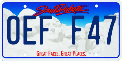 SD license plate 0EFF47