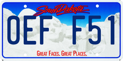 SD license plate 0EFF51