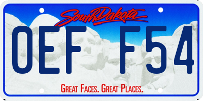 SD license plate 0EFF54