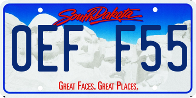 SD license plate 0EFF55