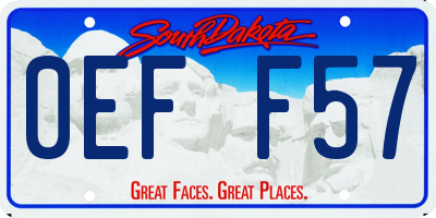 SD license plate 0EFF57