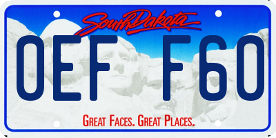 SD license plate 0EFF60