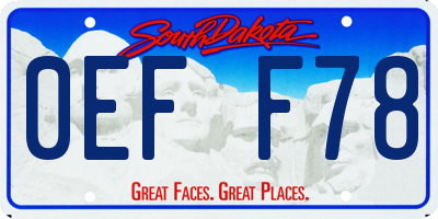 SD license plate 0EFF78