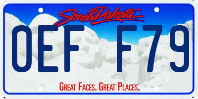 SD license plate 0EFF79