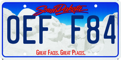SD license plate 0EFF84