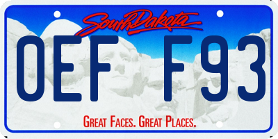 SD license plate 0EFF93