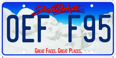 SD license plate 0EFF95
