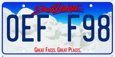 SD license plate 0EFF98