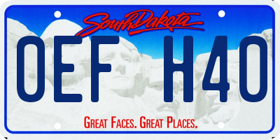 SD license plate 0EFH40