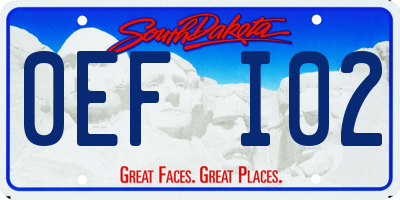 SD license plate 0EFI02