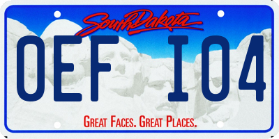 SD license plate 0EFI04