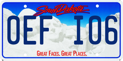 SD license plate 0EFI06