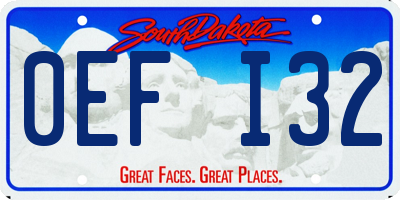 SD license plate 0EFI32