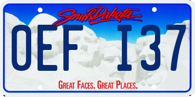 SD license plate 0EFI37