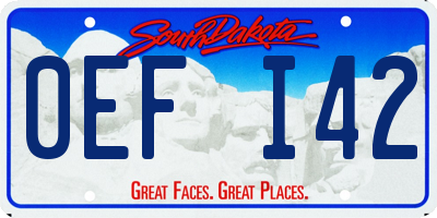 SD license plate 0EFI42