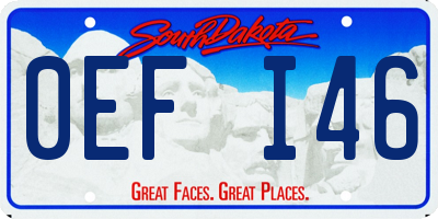 SD license plate 0EFI46