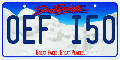 SD license plate 0EFI50