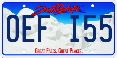 SD license plate 0EFI55