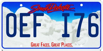 SD license plate 0EFI76