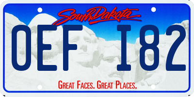 SD license plate 0EFI82