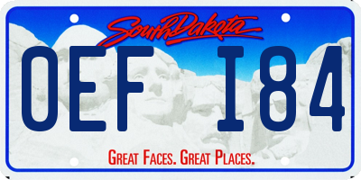 SD license plate 0EFI84