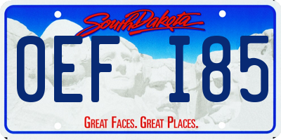 SD license plate 0EFI85