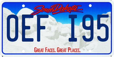 SD license plate 0EFI95