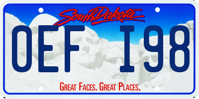SD license plate 0EFI98