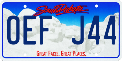 SD license plate 0EFJ44