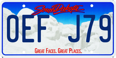 SD license plate 0EFJ79