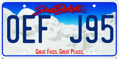SD license plate 0EFJ95
