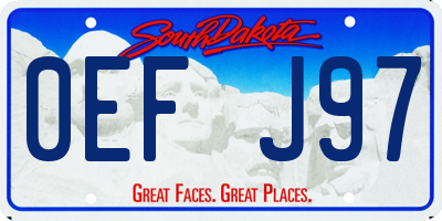 SD license plate 0EFJ97