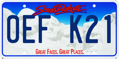 SD license plate 0EFK21