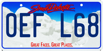 SD license plate 0EFL68