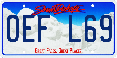 SD license plate 0EFL69