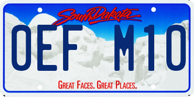 SD license plate 0EFM10