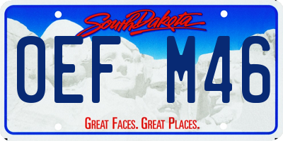 SD license plate 0EFM46