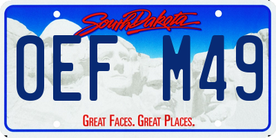 SD license plate 0EFM49