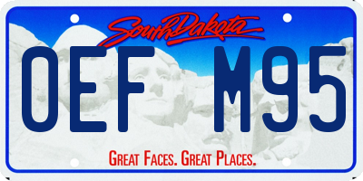 SD license plate 0EFM95