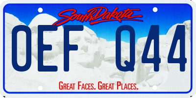 SD license plate 0EFQ44
