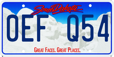 SD license plate 0EFQ54
