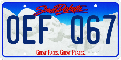 SD license plate 0EFQ67