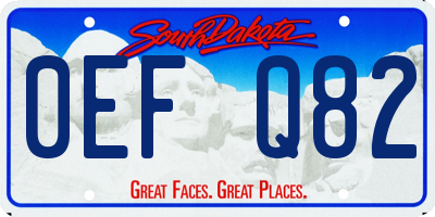 SD license plate 0EFQ82