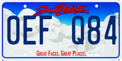 SD license plate 0EFQ84